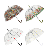 Зонт-трость женский, металл, пластик, ПВХ, 60 см, 8 спиц, 4 дизайна, RST915A
