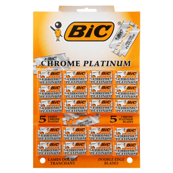 Лезвия двусторонние BIC Chrome Platinum К5, к/у, 5шт